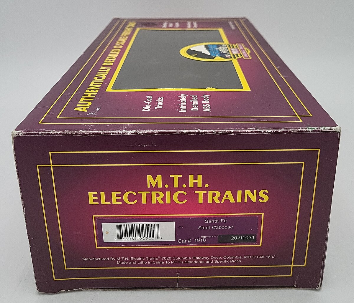 MTH 20-91031 O Scale Santa Fe Extended Vision Caboose #1910 2-Rail LN/Box