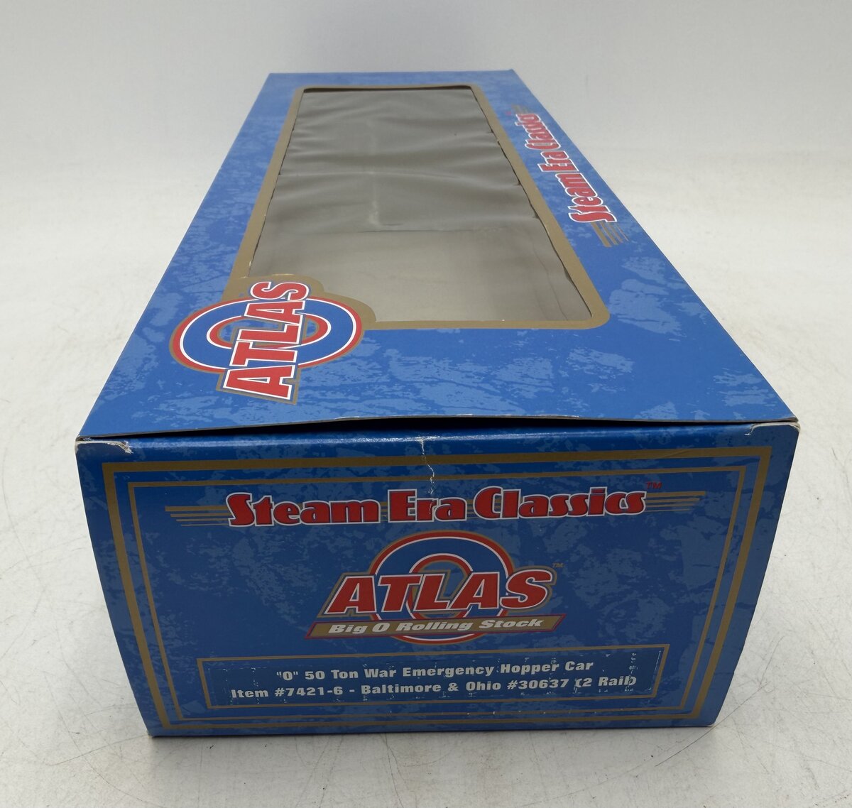 Atlas 7421-6 O Baltimore & Ohio 50 Ton War Emergency Hopper Car #30637 (2 Rail) EX/Box