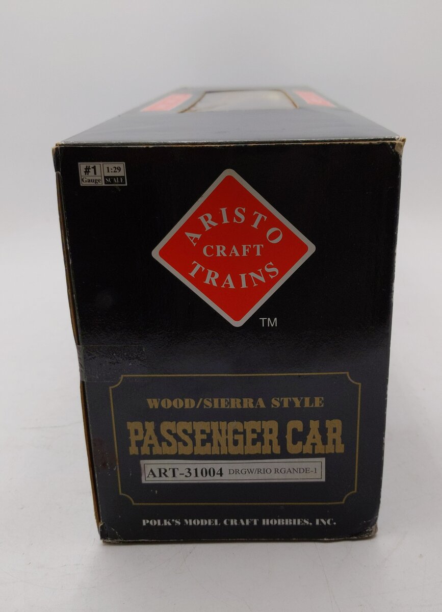 Aristo-Craft 31004 D&RGW Illuminated Passenger Coach (Metal Wheels) EX/Box