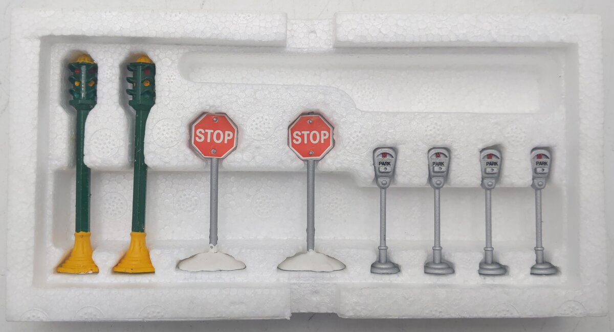 Dept 56 5512-3 "Utilities" Hand Painted Metal Accessories Set of 8 EX/Box