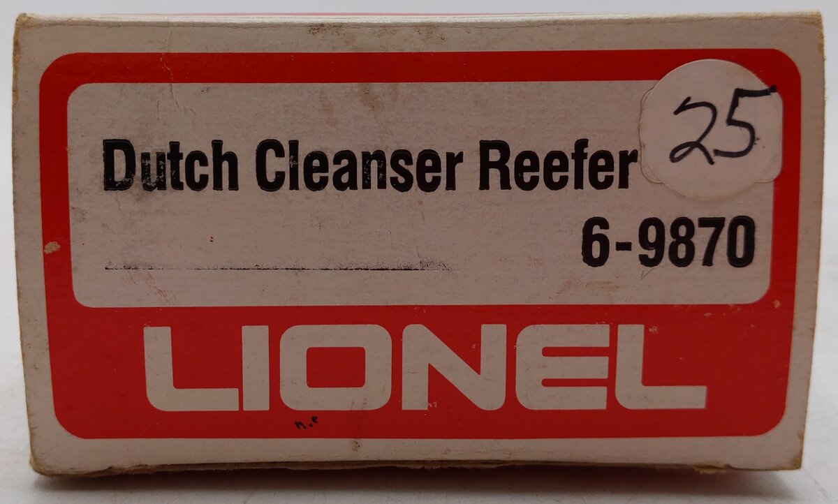 Lionel 6-9870 O Gauge Old Dutch Cleanser Billboard Reefer Car EX/Box