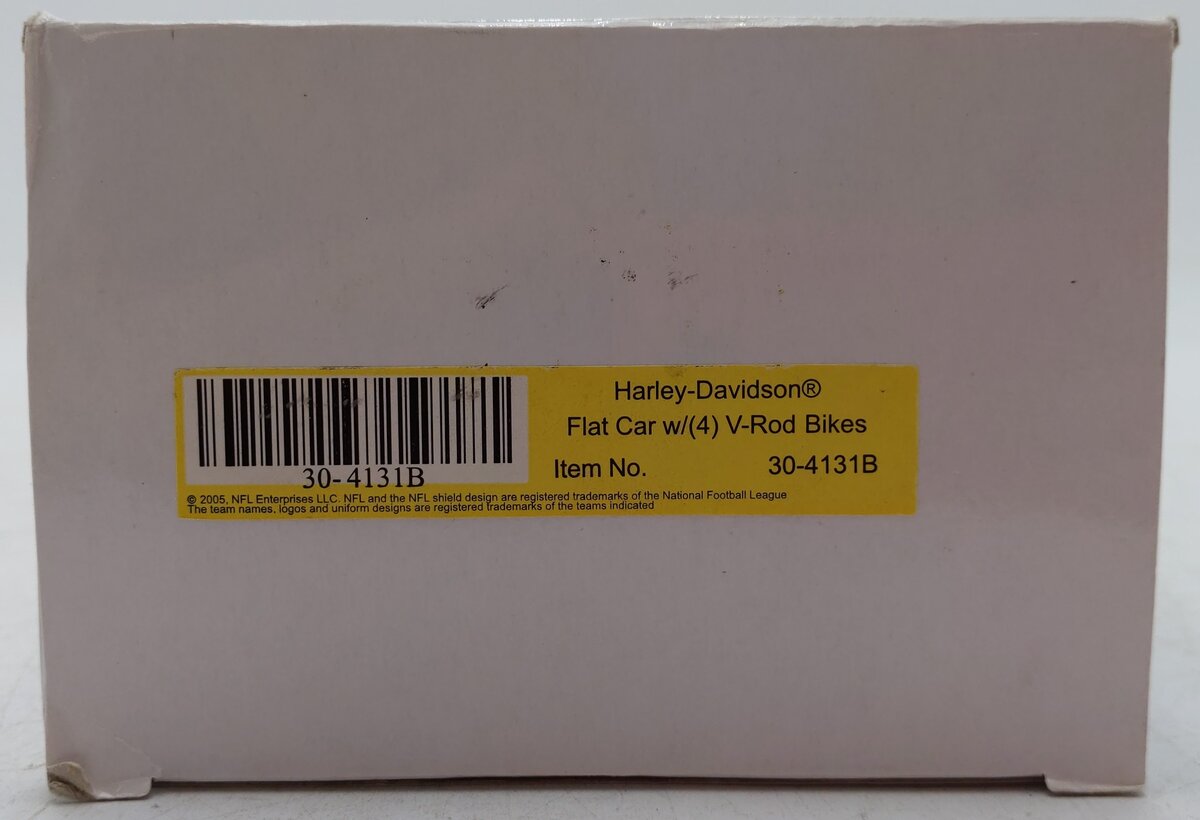 MTH 30-4131B O Gauge Harley Davidson Flatcar w/ Bike Load EX/Box