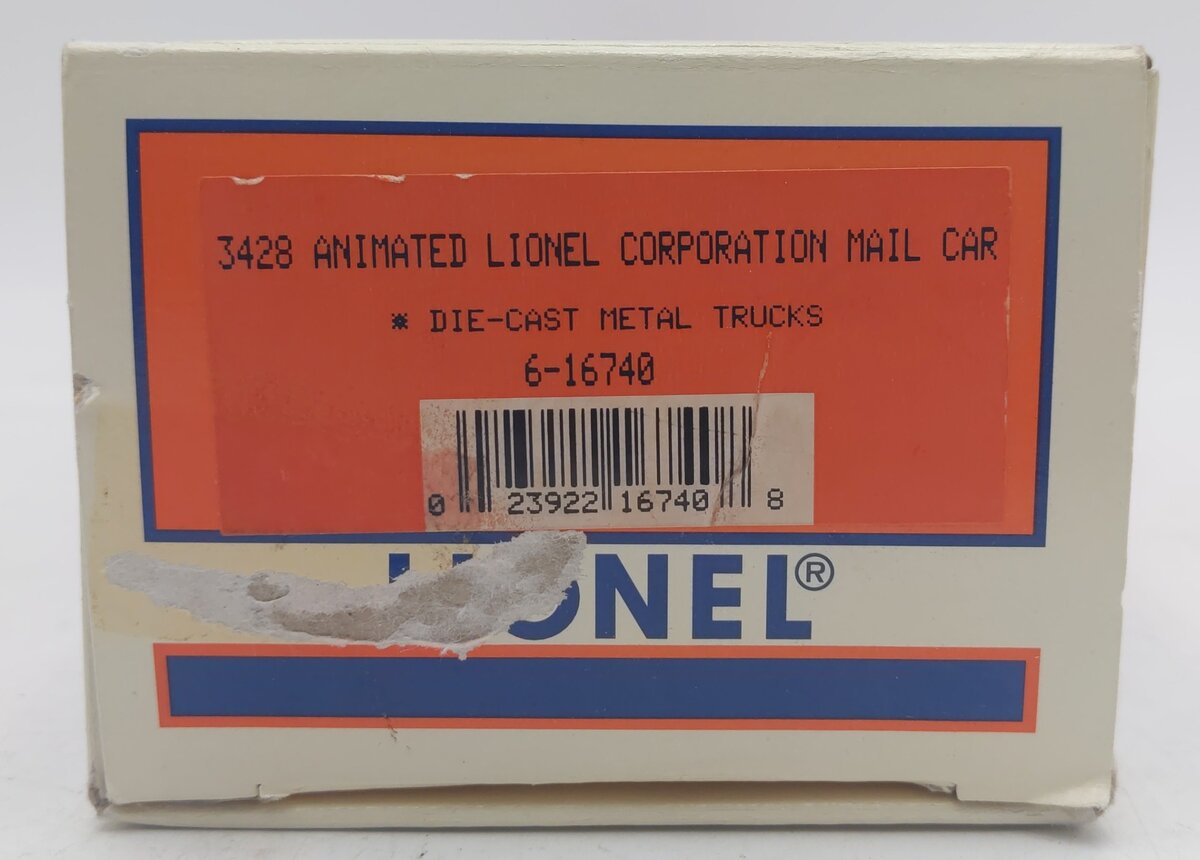 Lionel 6-16740 O Gauge Lionel Corporation Operating Mail Car #3428 EX/Box