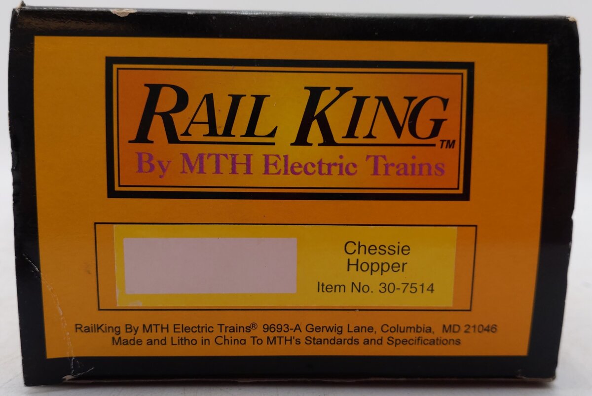 MTH 30-7514 O Gauge C&O Chessie Hopper #82701 EX/Box