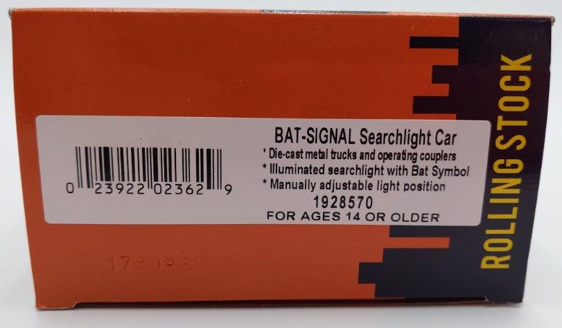 Lionel 1928570 O Gauge Batman Bat-Signal Searchlight Car #28570 EX/Box