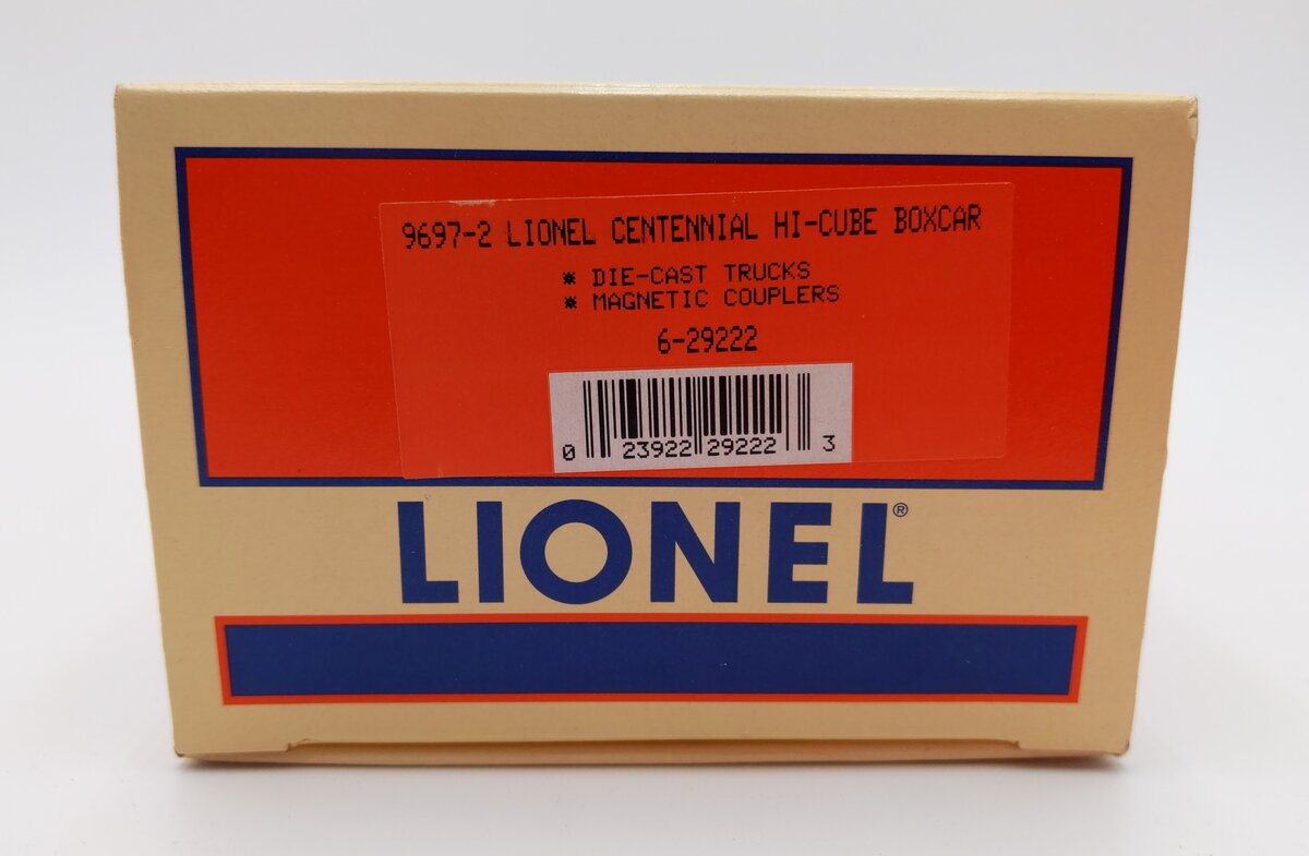Lionel 6-29222 O Gauge 1997 Centennial Series Hi-Cube Boxcar #9697-2 LN/Box