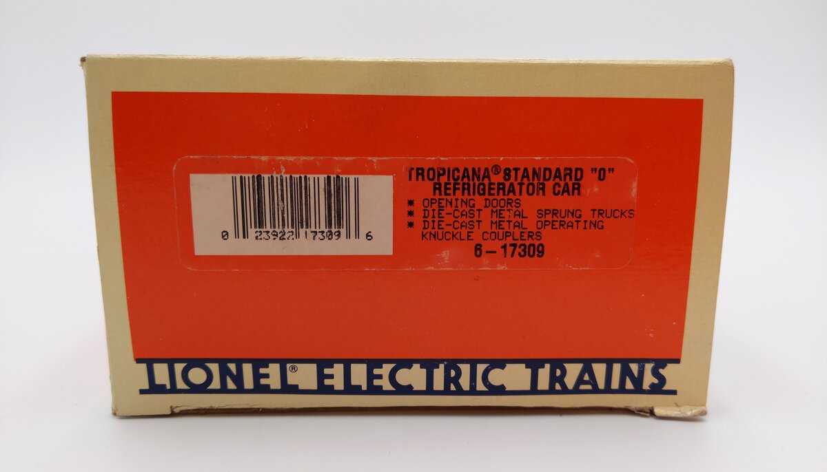 Lionel 6-17309 O Gauge Tropicana Standard Reefer #302 EX/Box
