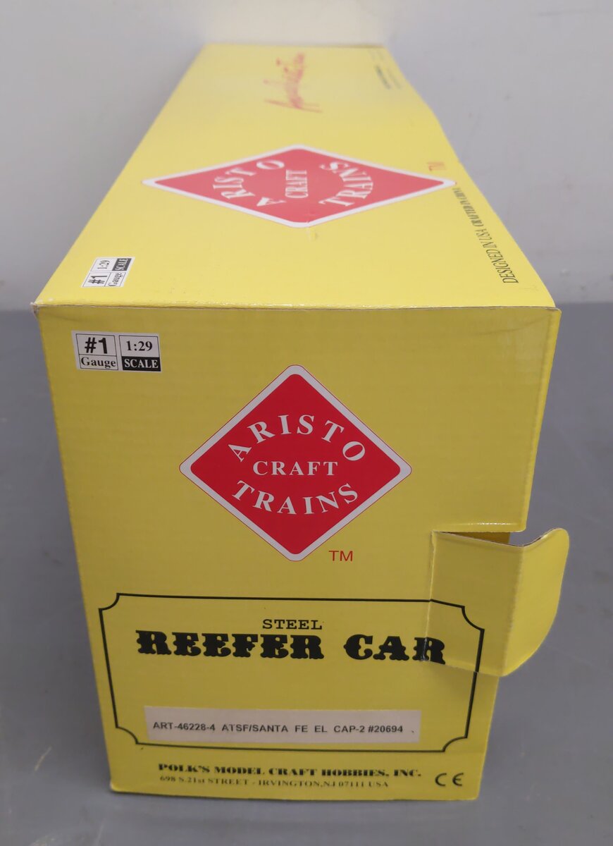 Aristo-Craft 46228-4 G Scale ATSF/Santa Fe El Capitan Reefer #20577 LN/Box