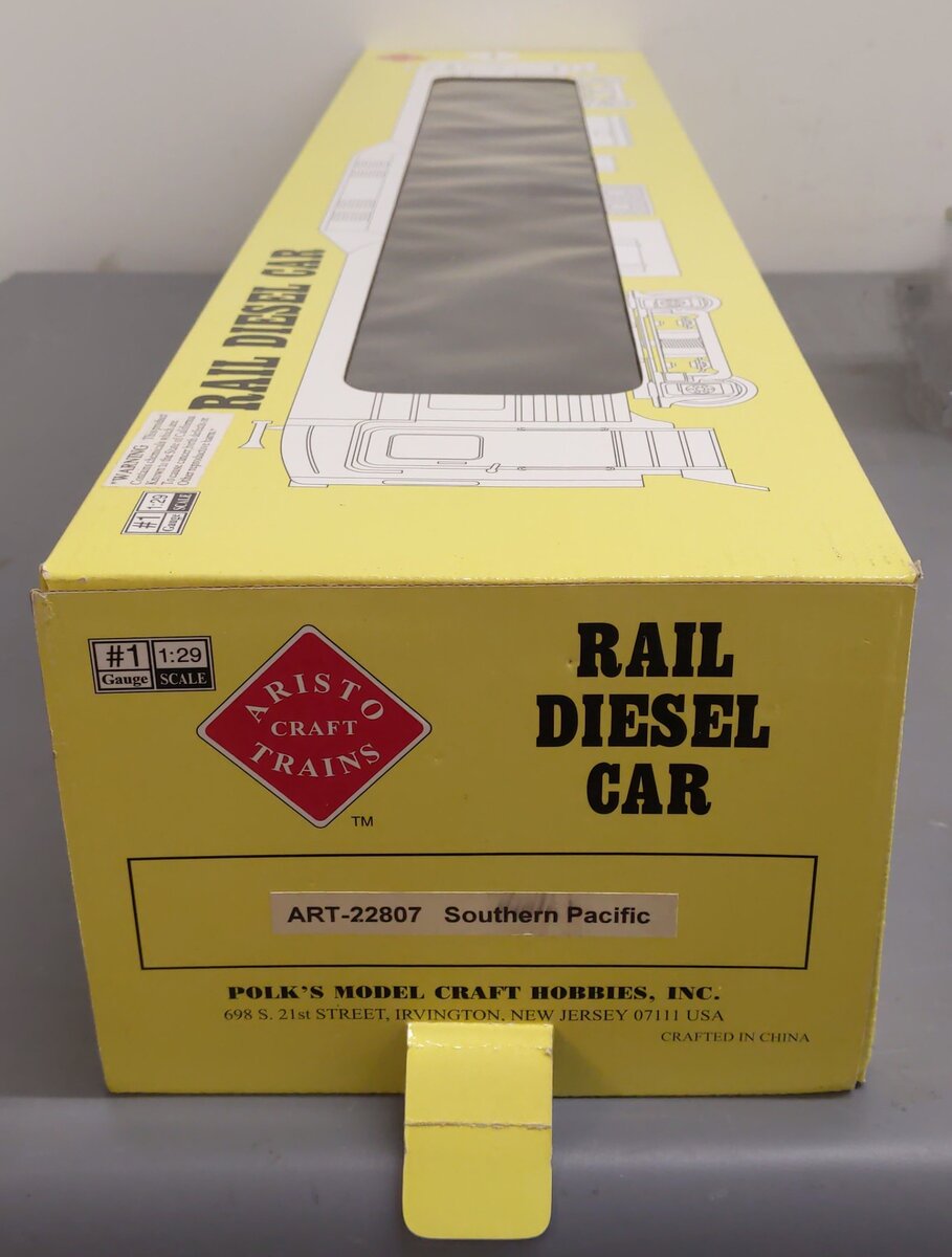 Aristo-Craft 22807 G Scale Southern Pacific Rail Diesel Car #SP-10 EX/Box