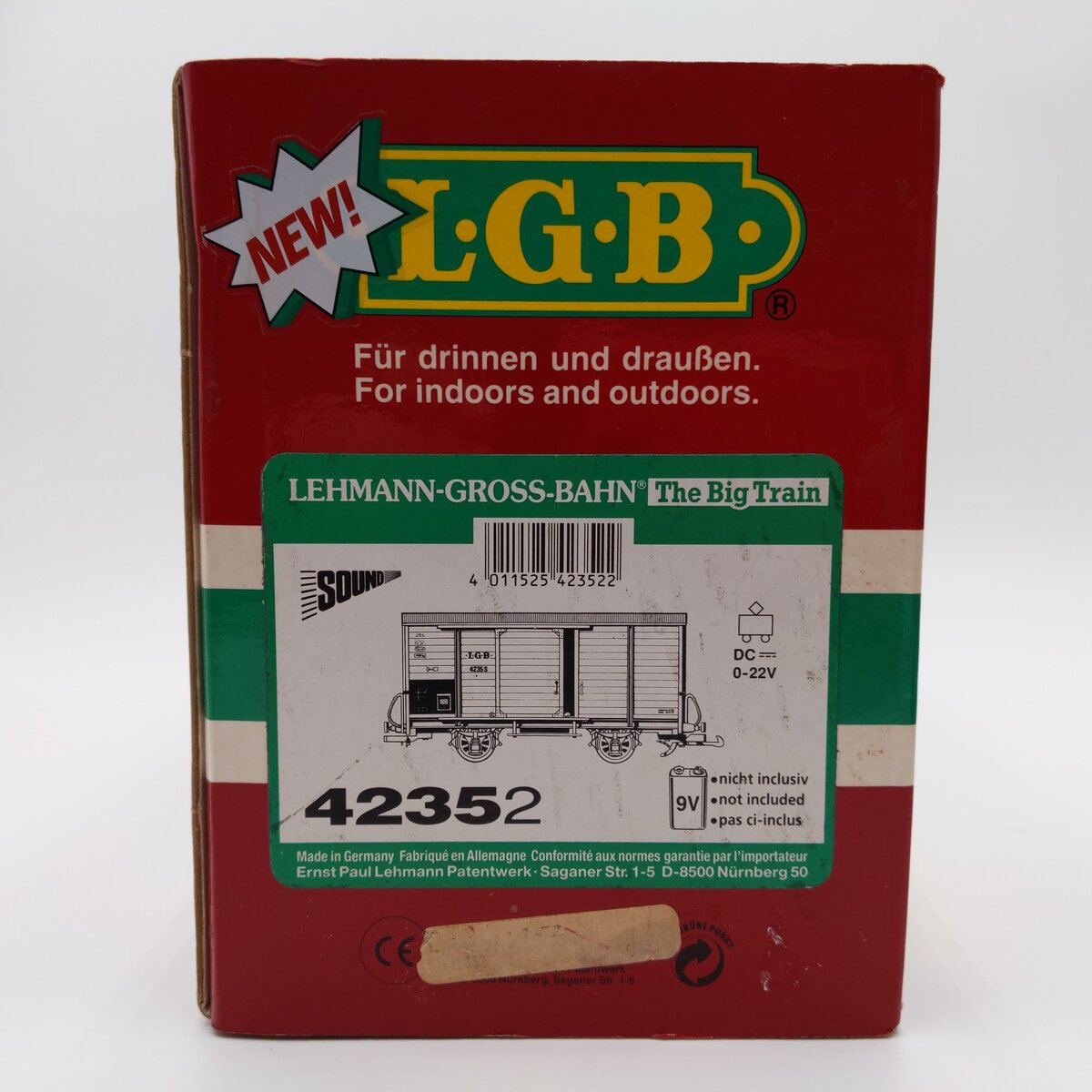 LGB 42352 Boxcar with Sounds EX/Box