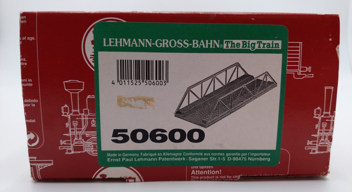 LGB 50600 G Scale Truss Bridge LN/Box