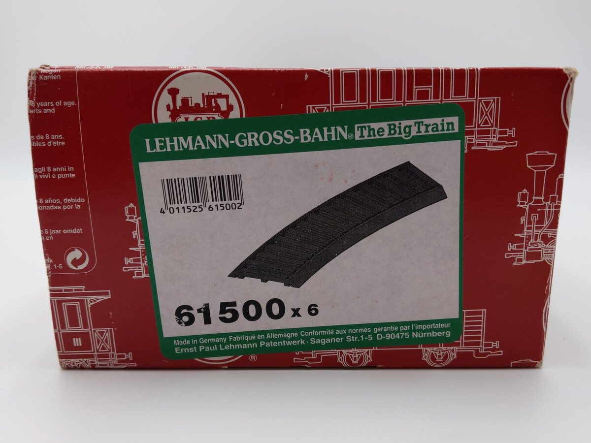 LGB 61500 G Scale Curved Roadbed (6) EX/Box