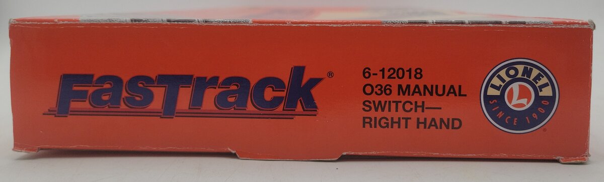 Lionel 6-12018 O O36 FasTrack Right Hand Manual Switch Turnout EX/Box
