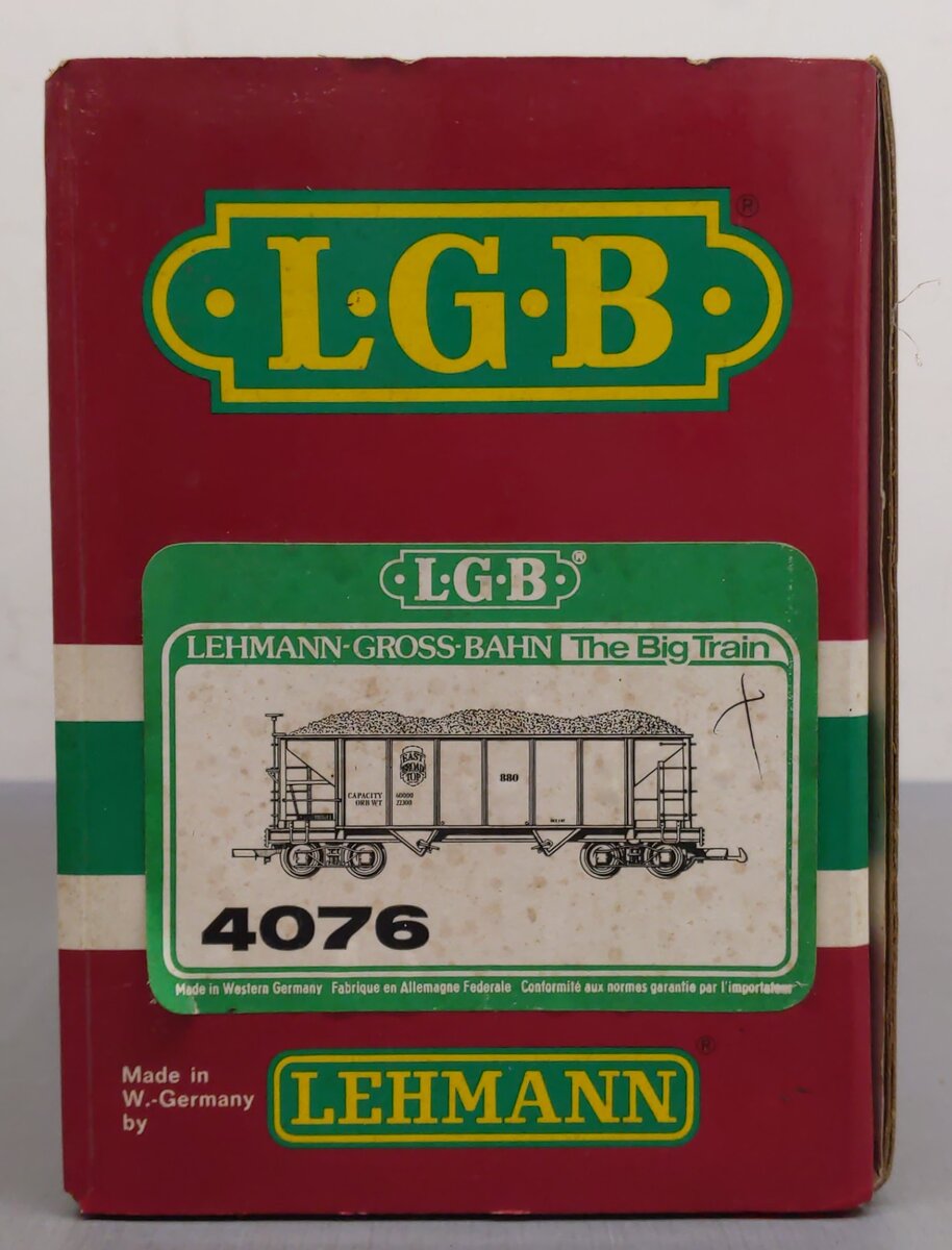 LGB 4076 G Scale East Broad Top Hopper Car VG/Box