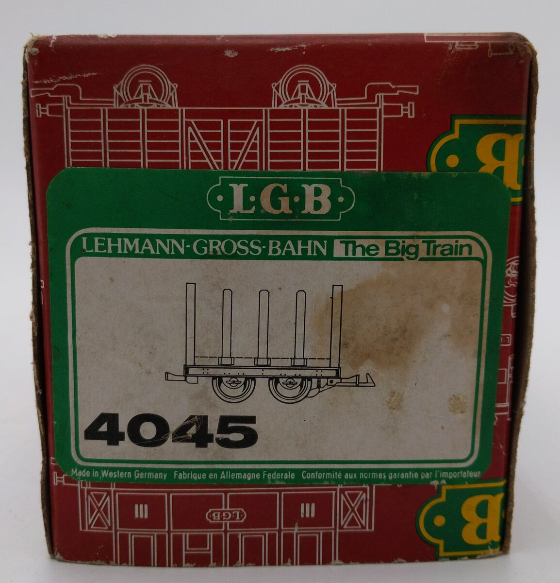 LGB 4045 G Scale Flat Car with Barrels VG/Box