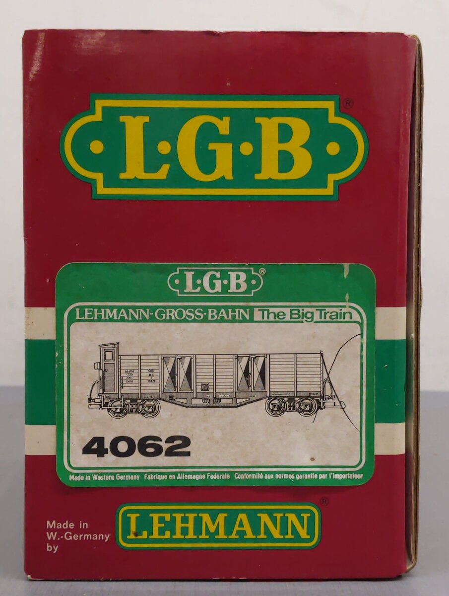 LGB 4062 G Scale OBB Gondola #76826 EX/Box