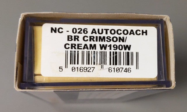 Dapol NC-026 N Scale British Railway Crimson Auto Coach Passenger Car #W190W LN/Box
