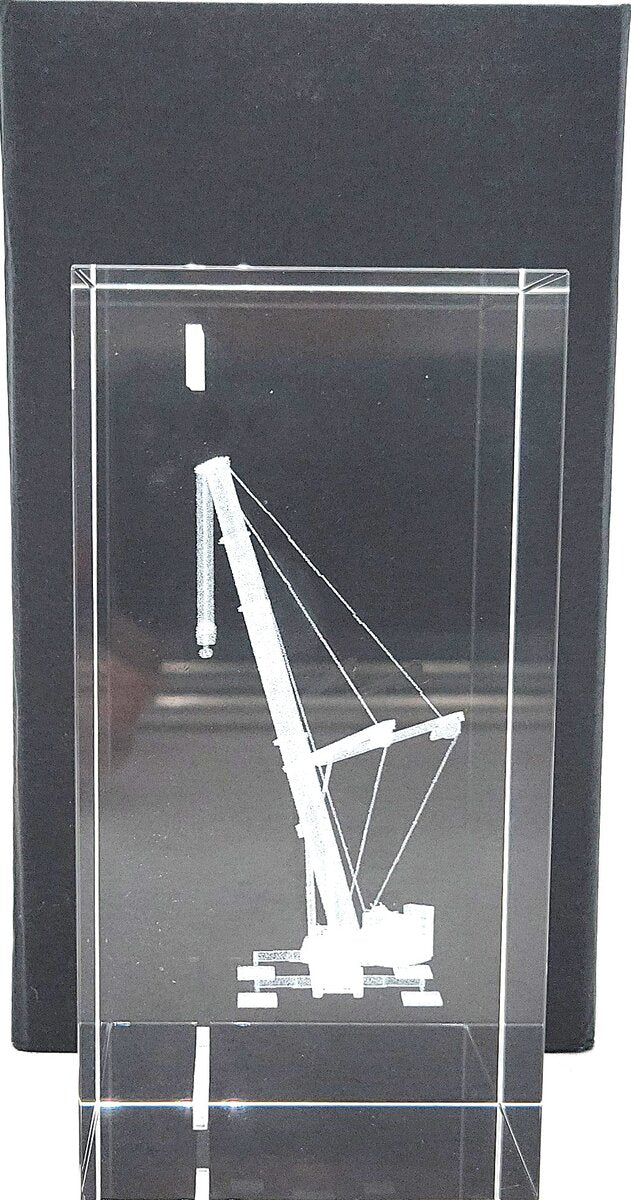 Liebherr LTM 1500 Mammoet 3D Crystal Laser-Etched Block NIB