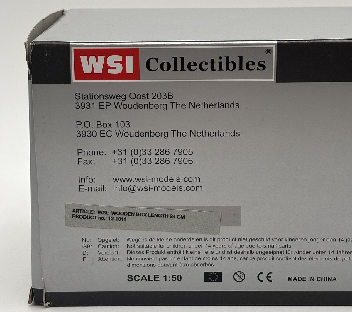 WSI 12-1011 1:50 Wooden Box Load LN/Box