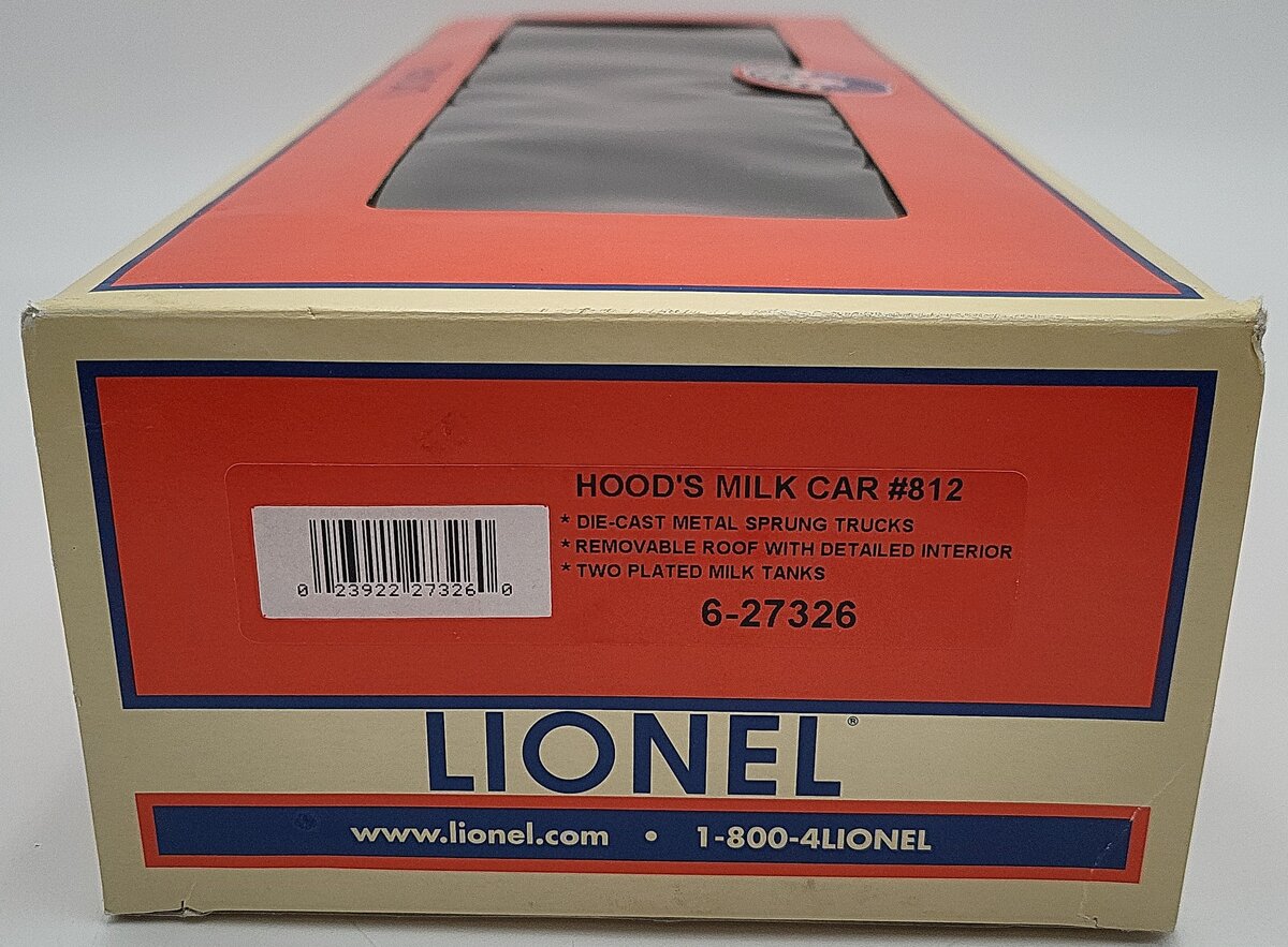 Lionel 6-27326 O Hood's Milk Car #812 LN/Box