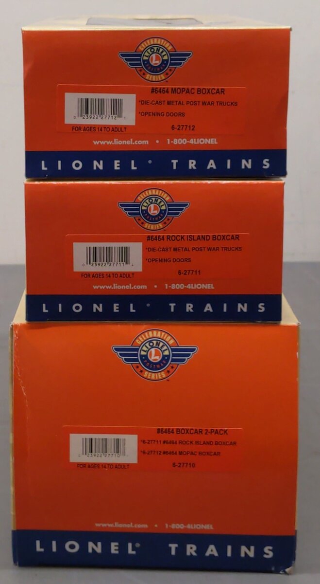 Lionel 6-27710 O Gauge Variation Boxcar #6464 (Set of 2) LN/Box
