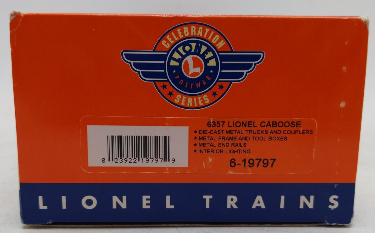 Lionel 6-19797 O Gauge PWC Lighted Caboose #6357 EX/Box
