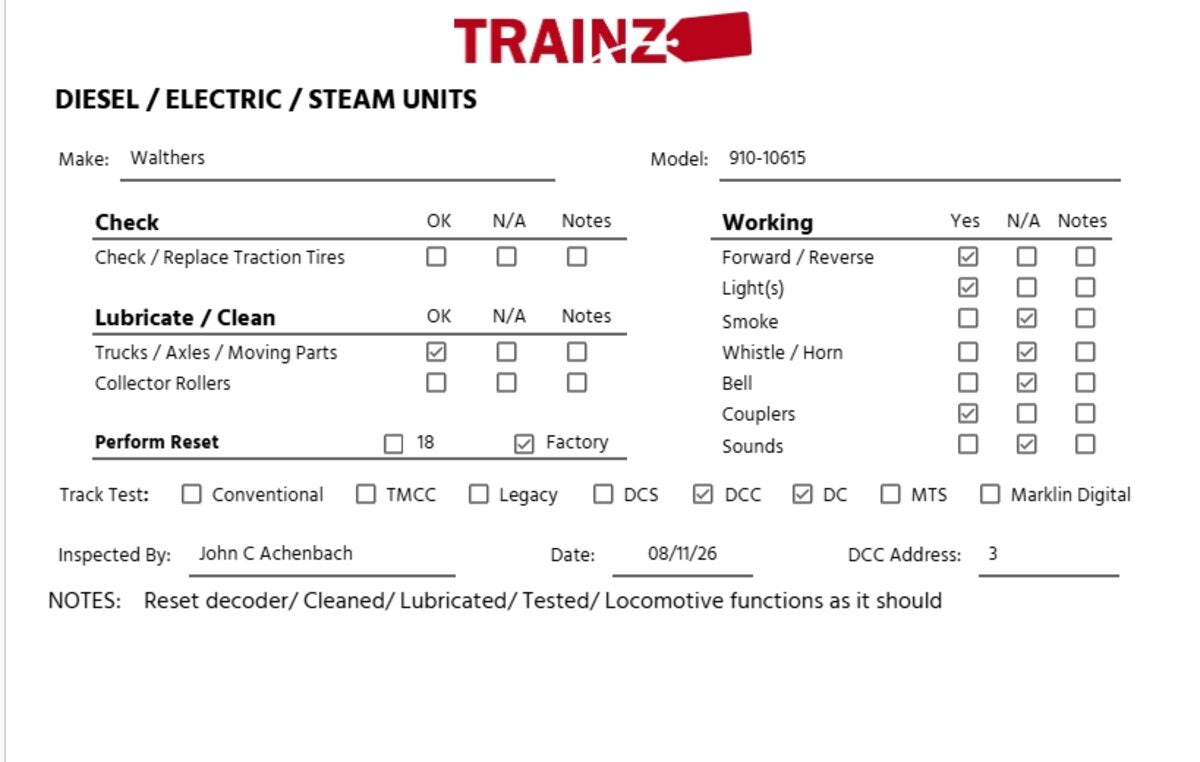 Walthers 910-10615 HO Erie Lackawanna EMD NW2 Diesel Locomotive #424 LN/Box