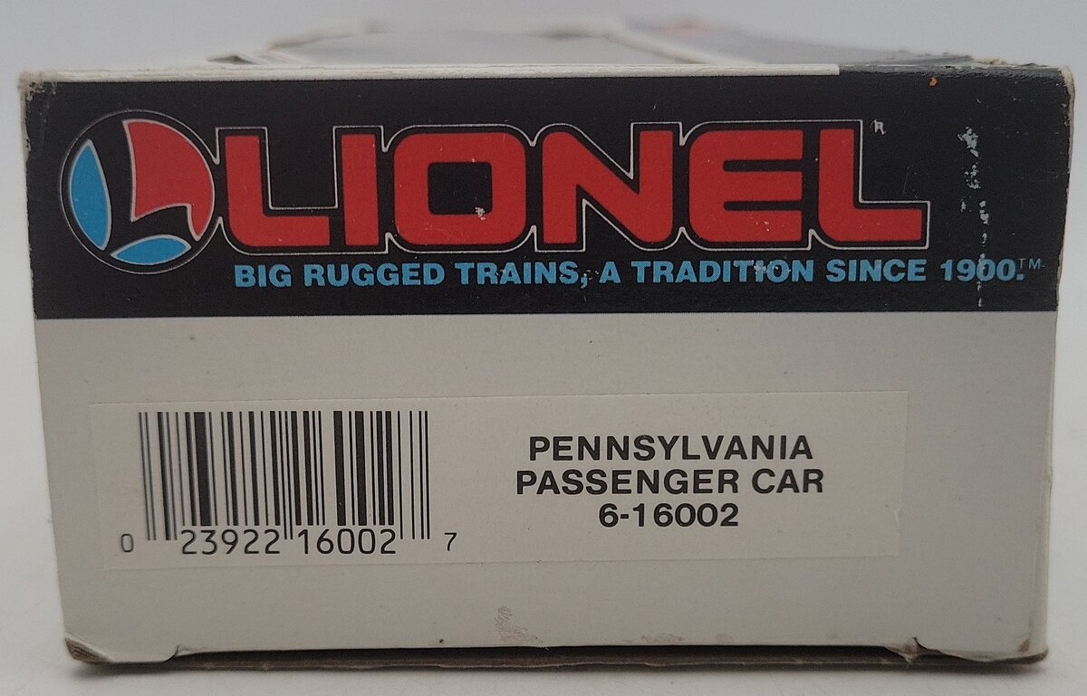 Lionel 6-16002 O Gauge Pennsylvania Tuscan Coach Car #16002 EX/Box