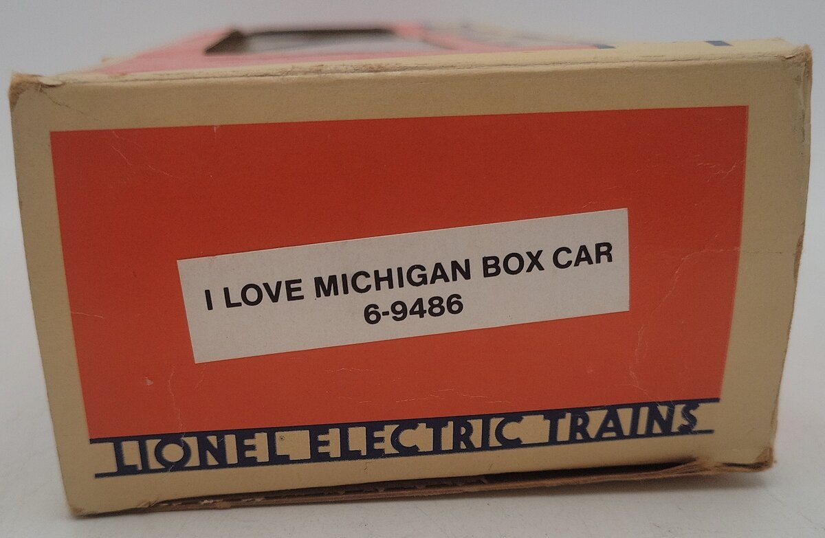 Lionel 6-9486 O Gauge I Love Michigan Boxcar #9486 EX/Box