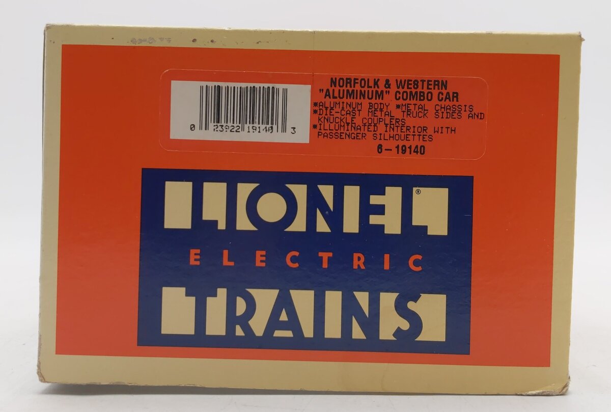 Lionel 6-19140 O Gauge Norfolk & Western Aluminum Combine Car #494 NIB