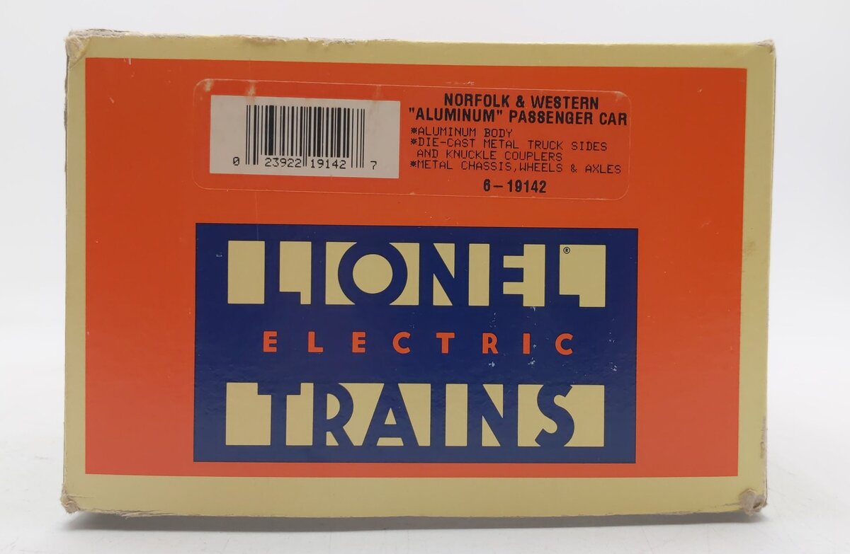 Lionel 6-19142 O Gauge Norfolk & Western Aluminum Passenger Car #538 NIB