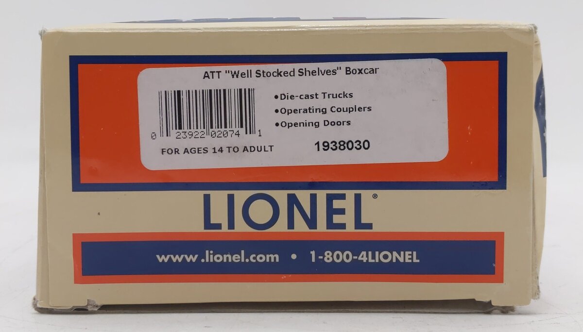 Lionel 1938030 O USA Angela Trotta Thomas Well Stocked Shelves Boxcar EX/Box