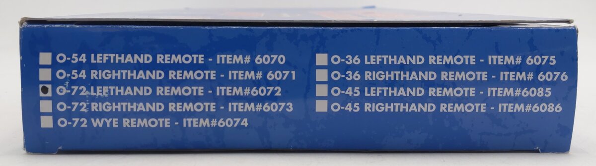 Atlas 6072 O O72 Nickel Silver Left Hand Remote Switch Turnout VG/Box
