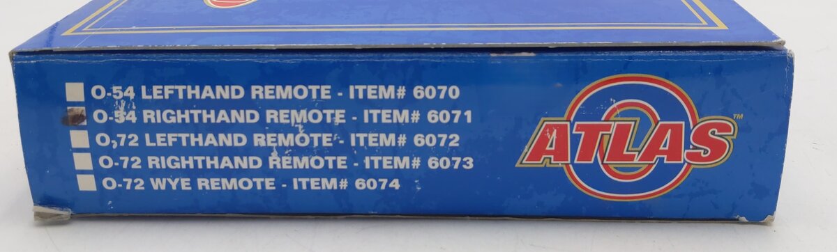 Atlas 6071 O Gauge Nickel Silver O-54 Right Hand Remote Control Switch Turnout EX/Box