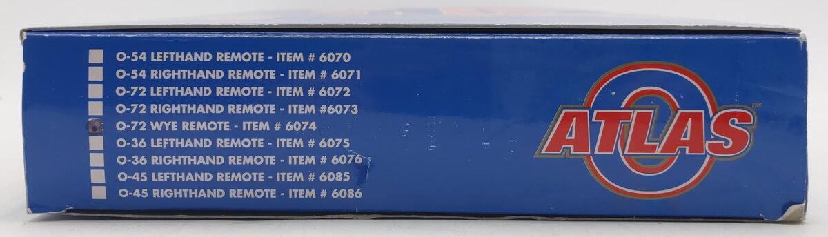 Atlas 6074 O Gauge Nickel Silver O-72 Wye Remote Switch Turnout VG/Box