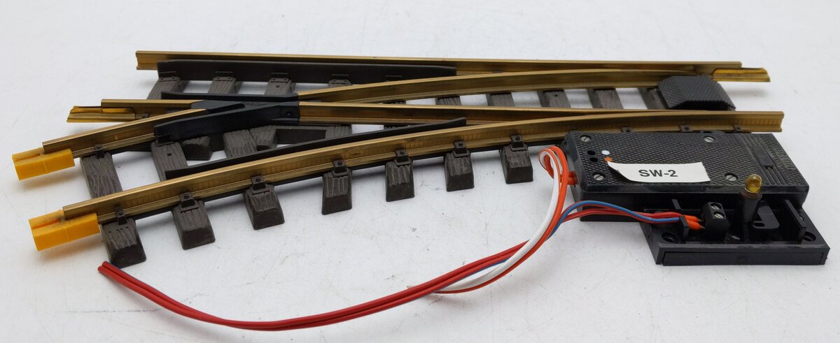 LGB 1215 G Scale Brass Left Hand Electric Switch/Turnout EX/Box
