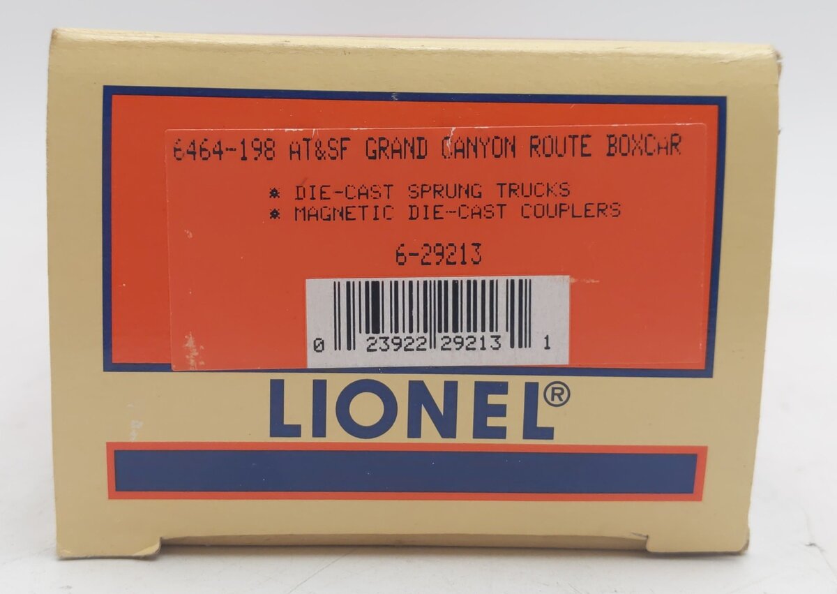 Lionel 6-29213 O Gauge AT&SF Grand Canyon Route Boxcar #6464-198 EX/Box