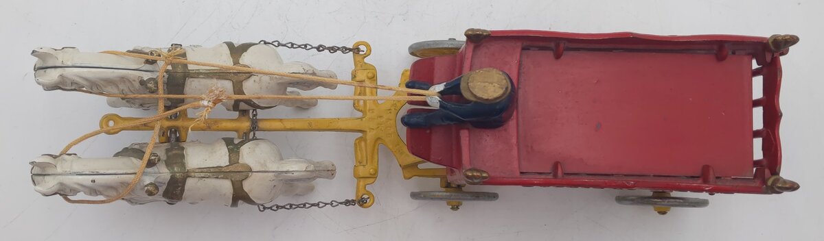 Kenton Cast Iron Overland Circus Wagon & Horses EX