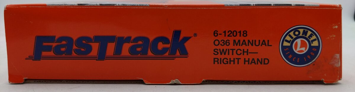 Lionel 6-12018 O-36 Right Hand Manual FasTrack Switch Turnout VG/Box