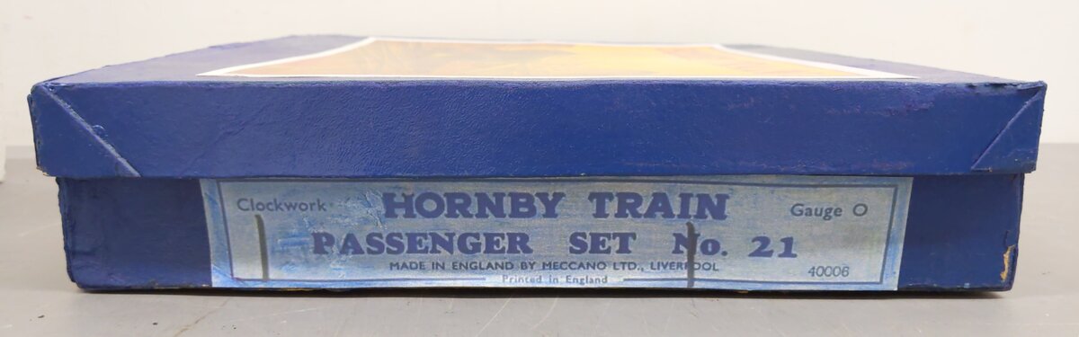 Hornby 21 Vintage O Gauge Clockwork Steam Locomotive Passenger Set VG/Box