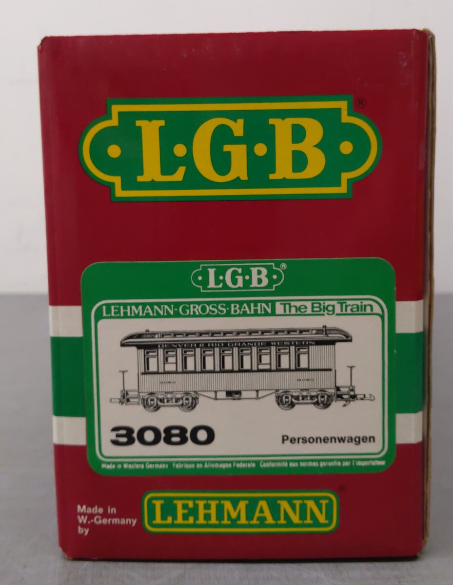 LGB 3080 Denver and Rio Grande Western Passenger Car Illuminated Passenger Car LN/Box