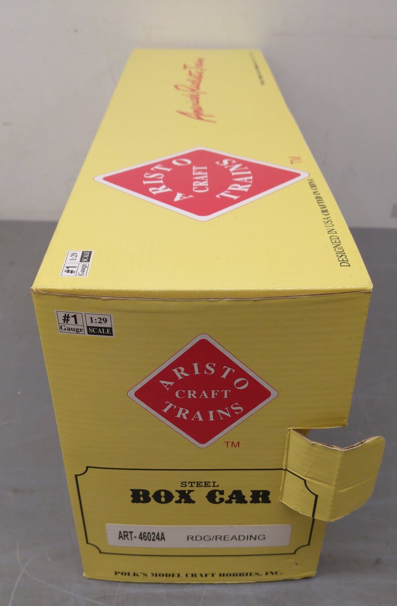 Aristo-Craft 46024 G Scale Reading Steel-Side Boxcar #18215 EX/Box