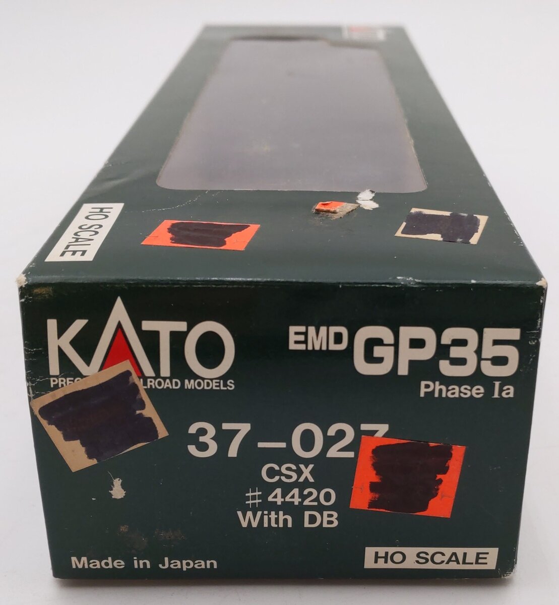 Kato 37-027 HO Scale CSX EMD GP35 Ph. Ia Diesel Locomotive #4420 EX/Box