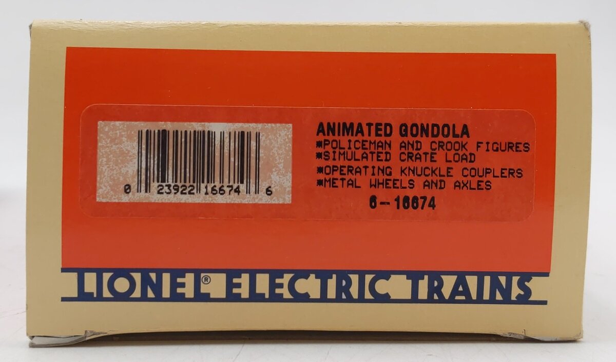 Lionel 6-16674 O Gauge Pinkerton Animated Gondola EX/Box