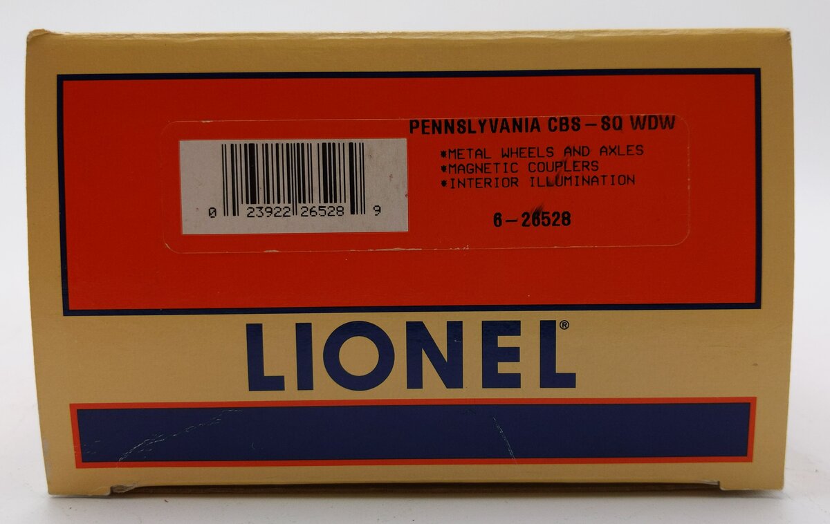 Lionel 6-26528 O Gauge Pennsylvania Square Window Caboose #6257 EX/Box