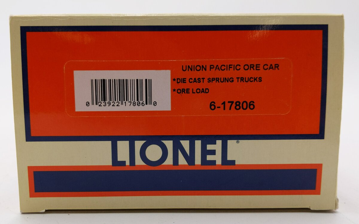 Lionel 6-17806 O Gauge Union Pacific Ore Hopper Car w/o Coal Load #27250 EX/Box