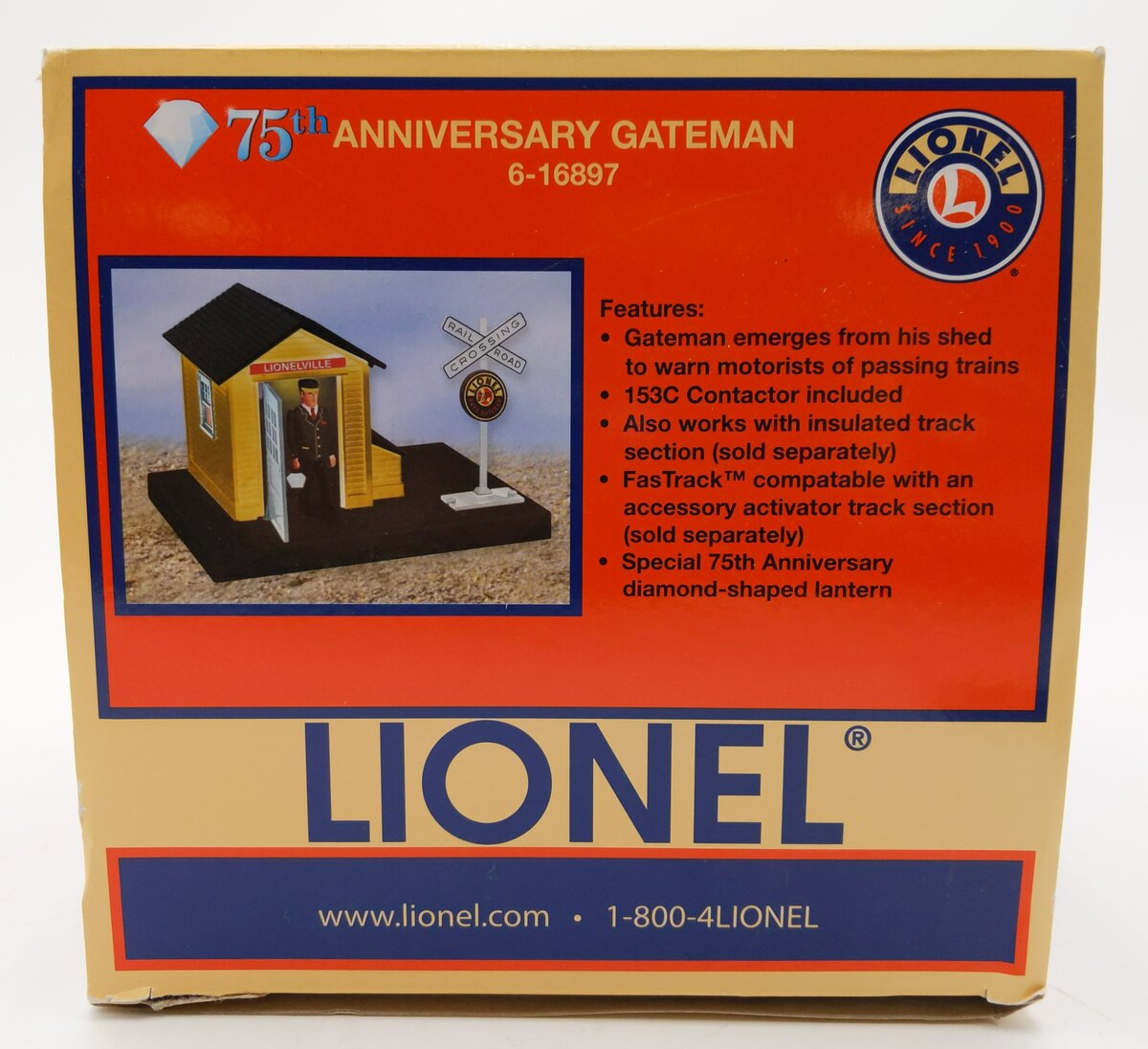 Lionel 6-16897 O Gauge 75th Anniversary Gateman LN/Box