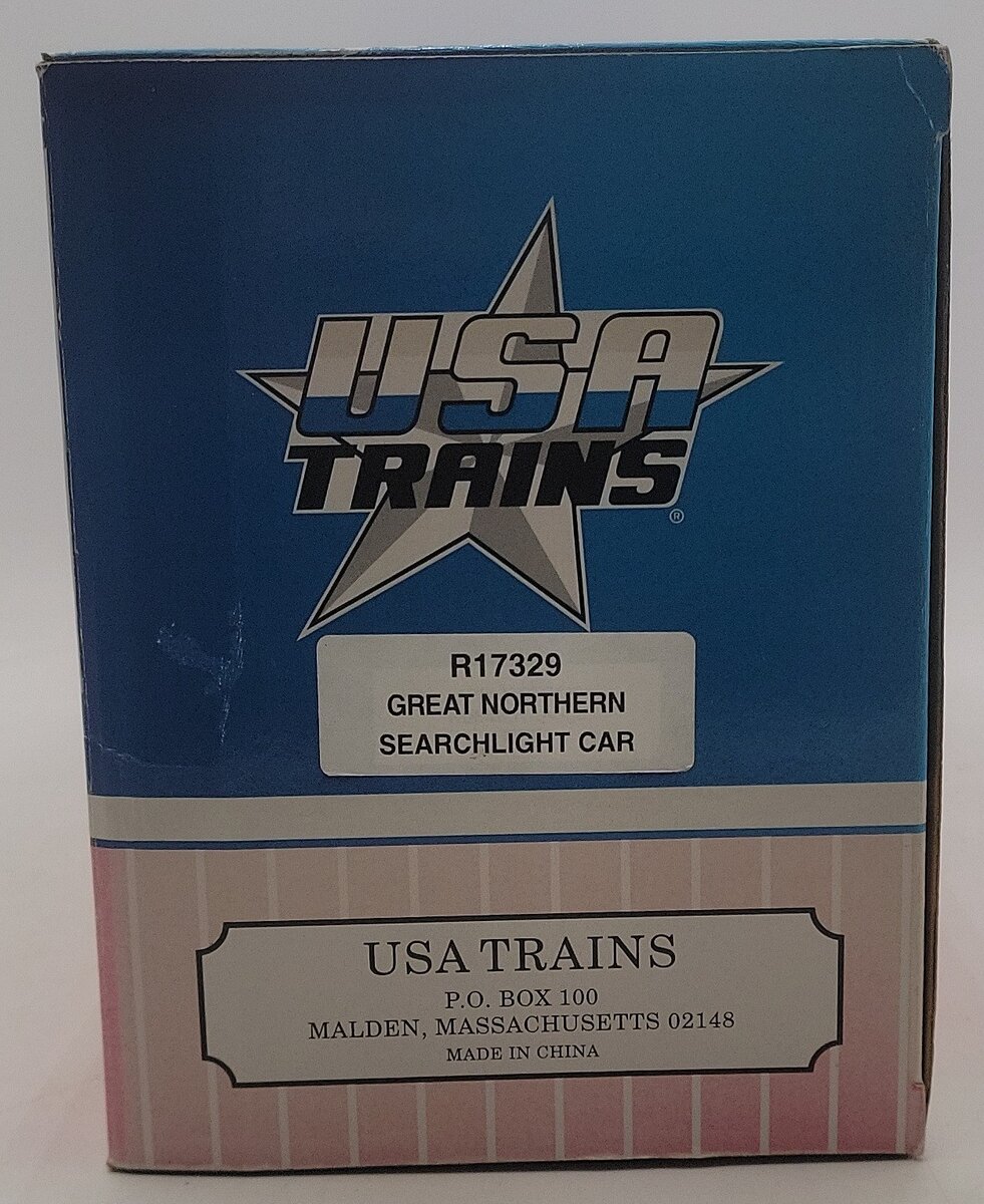 USA Trains R17329 G GN Searchlight-Style Depressed-Center Flat Car w/Generator EX/Box