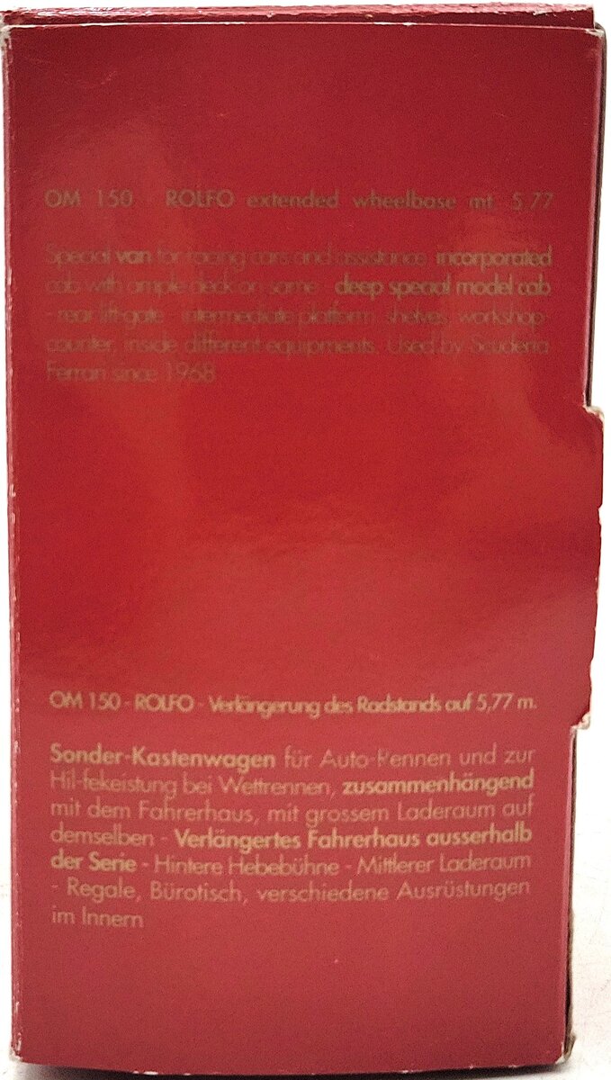 Old Cars CMR 1967 1:43 Scale Fiat OM 150 Rolfo Ferrari race transporter EX/Box
