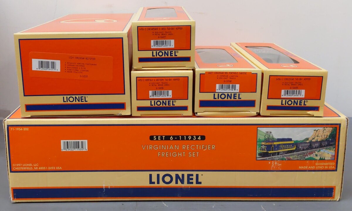 Lionel 6-11934 O Scale Virginian Rectifier Diesel Freight Train Set EX/Box